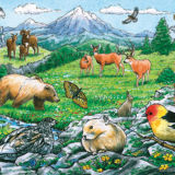 Rocky Mountain Wildlife Tray Puzzle