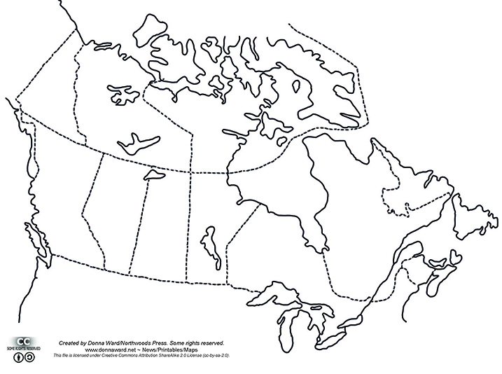 Outline Maps of Canada and The Provinces Blog