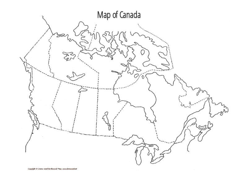 Printable Political Maps of Canada (PDF Download) - Northwood Press