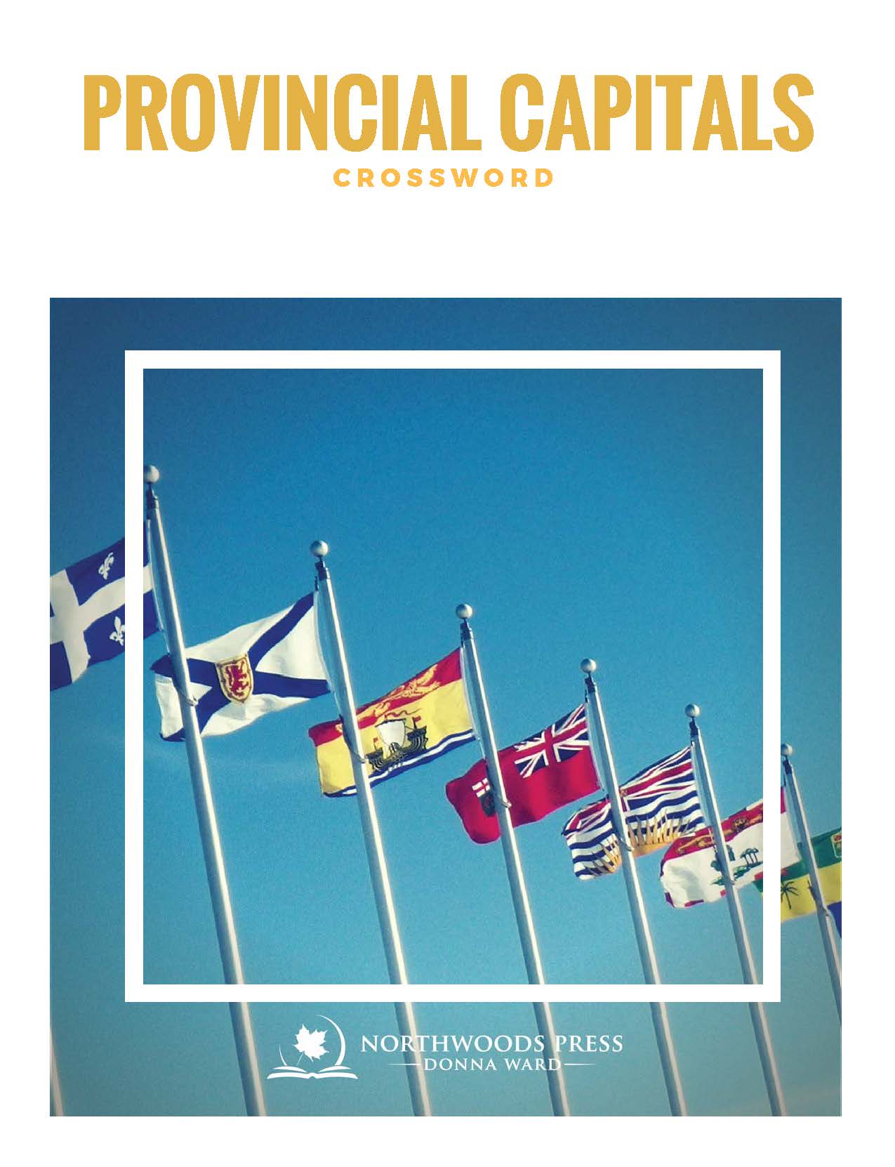 Provincial Capitals Crossword Printable Northwoods Press