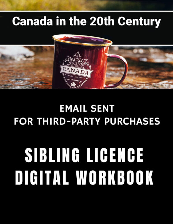Email sent Canada in the 20th Century Sibling Licence Digital